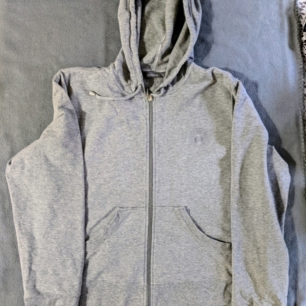 Liz Claiborne lightweight jacket Hooded Full Zip‎ Up Size Xl Gray